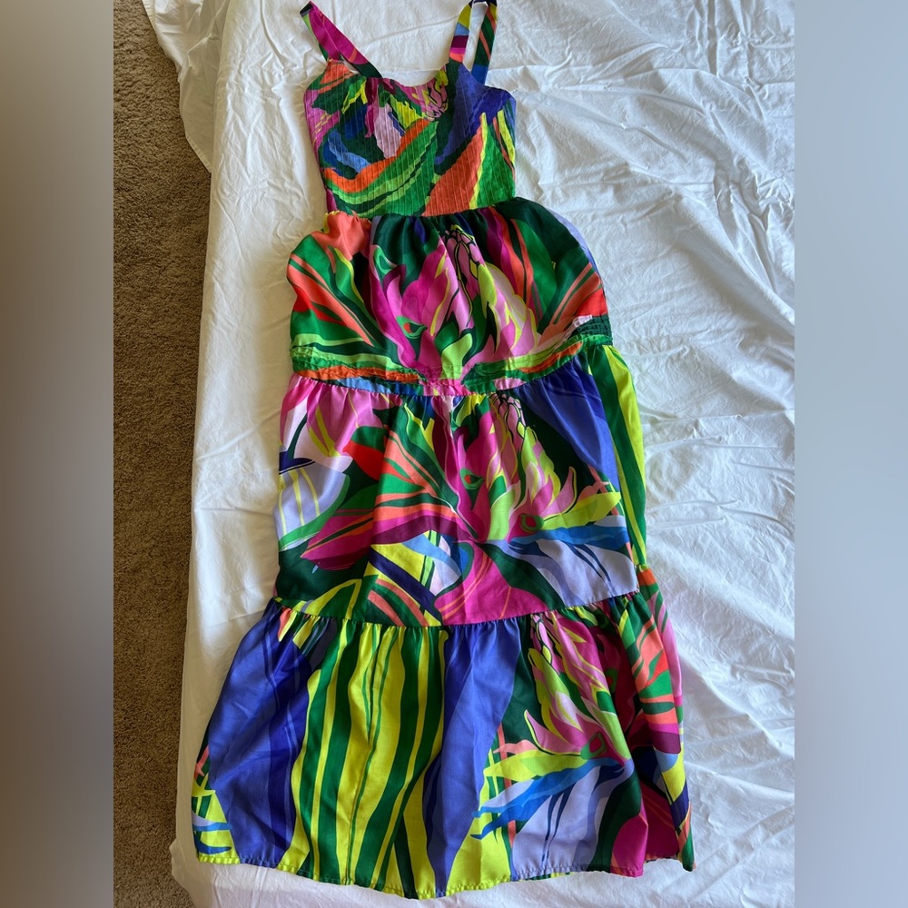 Multicolor Maxi Dress HT Size S NWOT